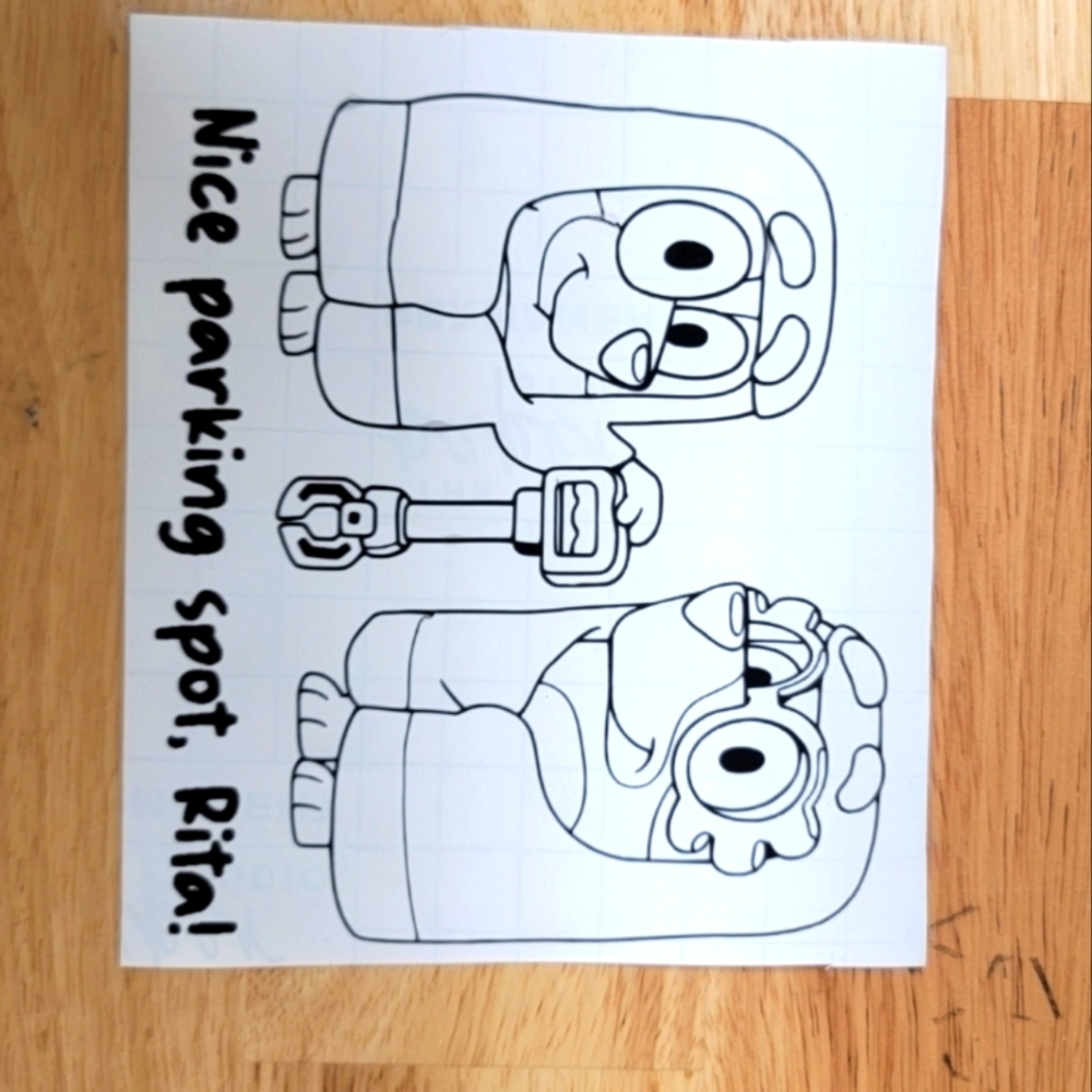 Bluey car decal